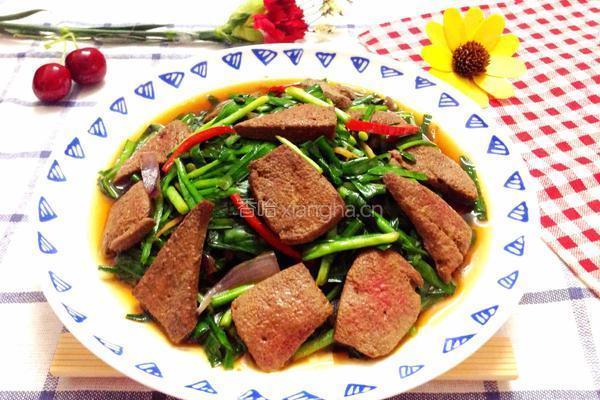 韭菜猪肝的做法图解4