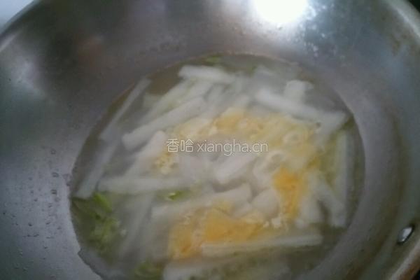 老黄瓜鸡蛋汤的做法图解6