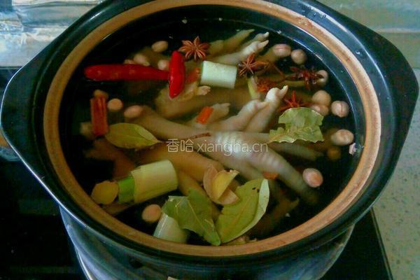 花生炖鸡爪的做法图解10