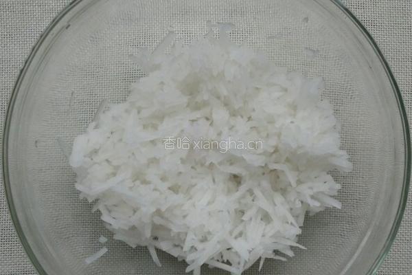 白萝卜丝煎饼的做法图解2