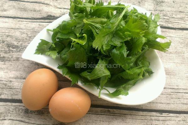 芹菜叶鸡蛋汤的做法图解1