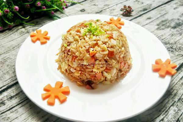包菜炒饭的做法图解10