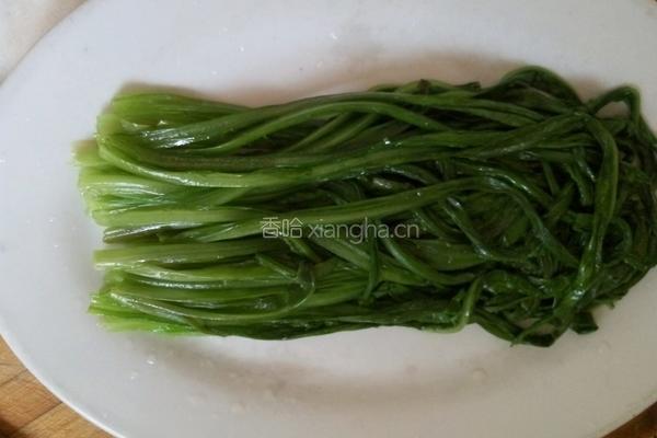白灼油麦菜的做法图解4