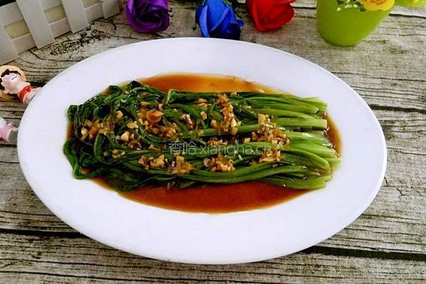 白灼油麦菜的做法图解7