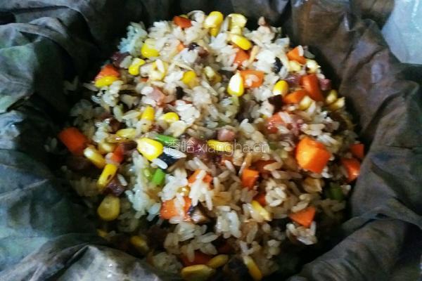 荷叶糯米饭的做法图解14