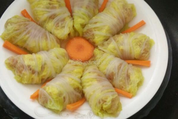 白菜肉卷的做法图解4