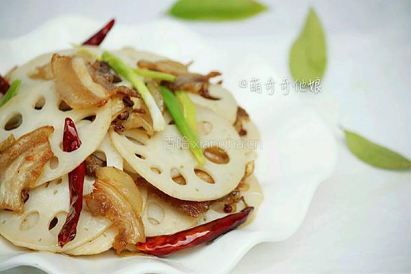 藕炒肉片的做法图解1