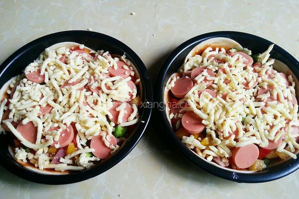 饺子皮批萨的做法图解7
