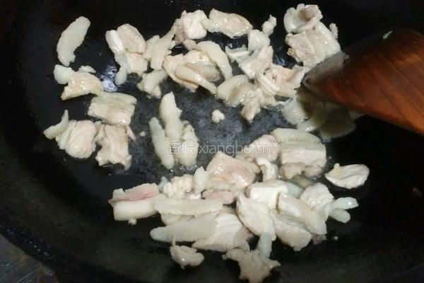 五花肉炒腐竹的做法图解6