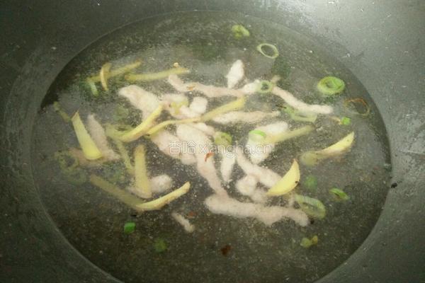 肉丝豆腐猪血汤的做法图解4