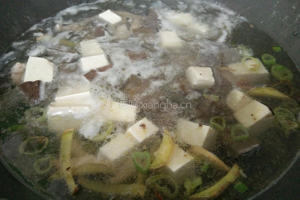 肉丝豆腐猪血汤的做法图解5