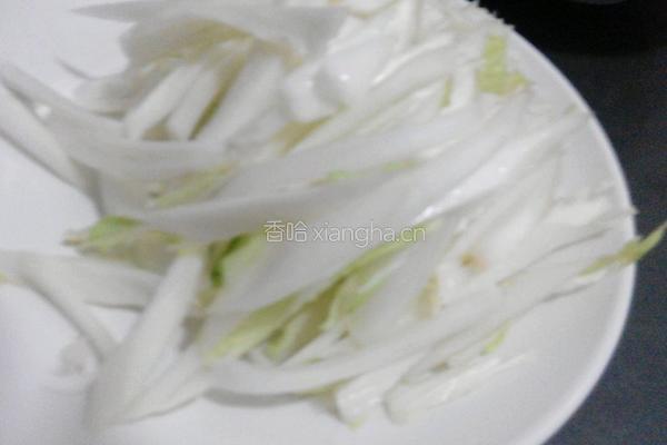 肉炒白菜丝的做法图解4