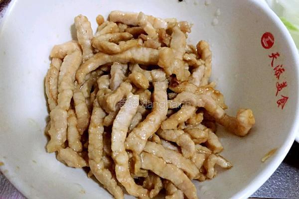 肉炒白菜丝的做法图解9