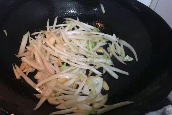 肉炒白菜丝的做法图解12