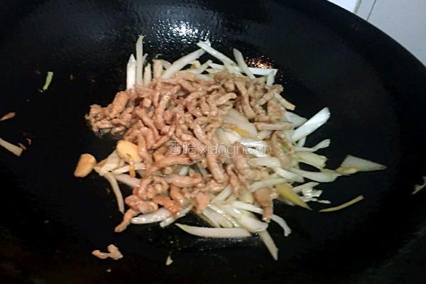 肉炒白菜丝的做法图解13