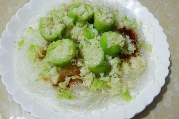 蒜蓉丝瓜蒸粉丝的做法图解9