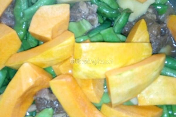 土豆豆角炖南瓜的做法图解5