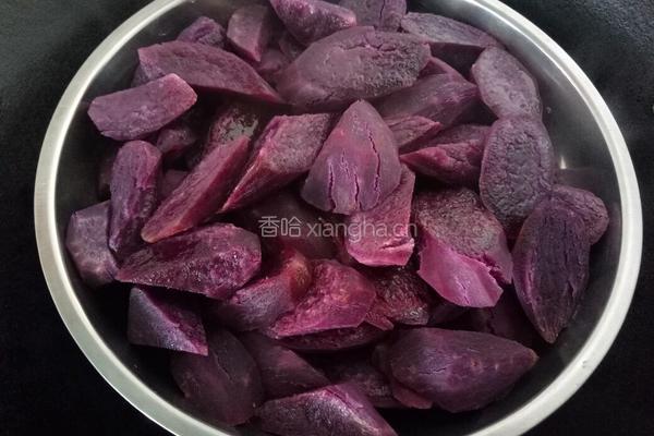 紫薯饼（烤箱无油版）的做法图解1