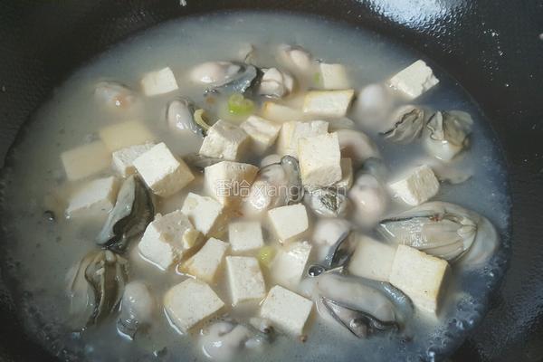 海蛎焖豆腐的做法图解5