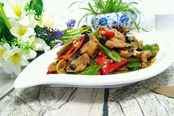 豆豉双椒炒鹅肉的做法图解8
