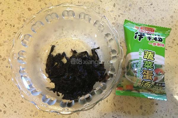 紫菜蛋花面的做法图解1