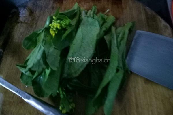 菜心炒肉的做法图解3