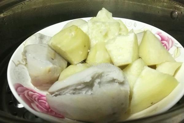油炸香芋地瓜丸的做法图解4