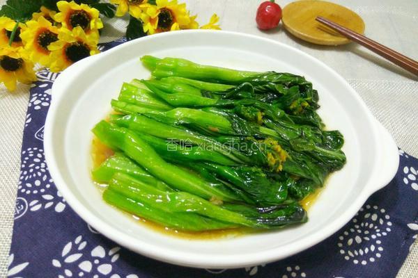 爆炒油菜的做法图解7