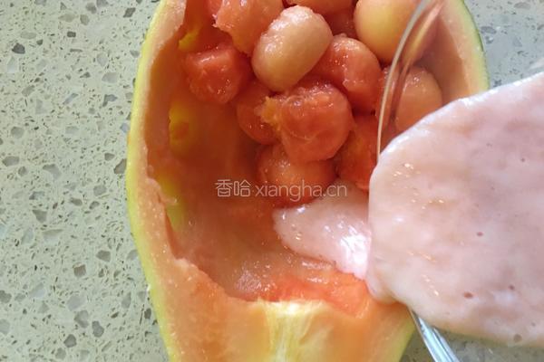 鲜奶木瓜的做法图解7