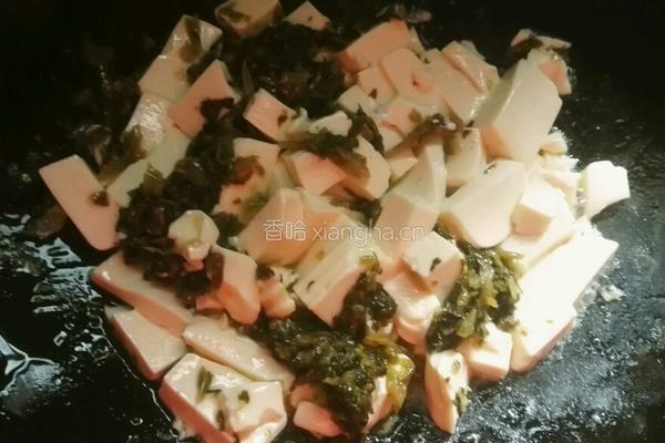 雪菜烧豆腐的做法图解10