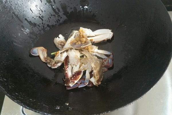 蟹炒年糕的做法图解4