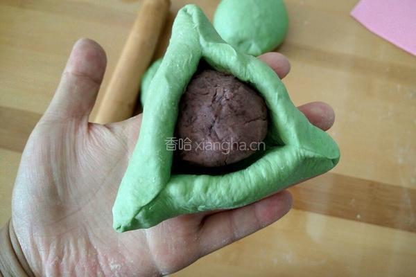 花式抹茶红豆包的做法图解7