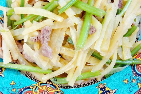 土豆丝炒菜梗的做法图解10