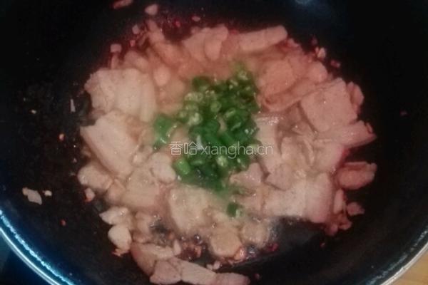 干锅咸肉有机花菜的做法图解4