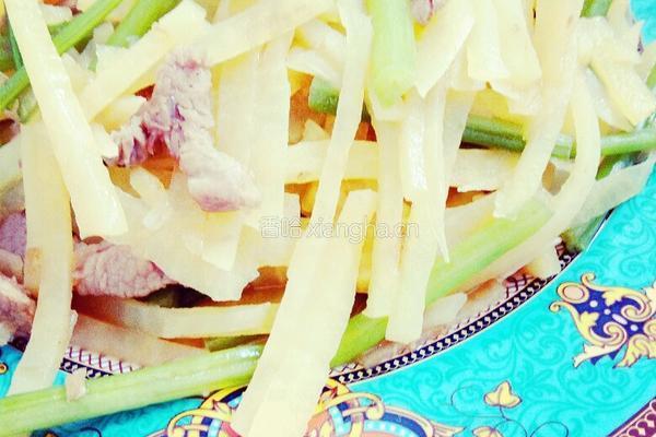 土豆丝炒菜梗