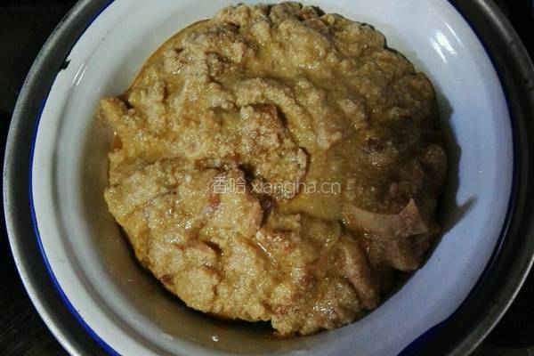 米粉蒸肉的做法图解4