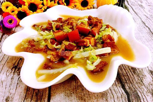 红烧肉炖白菜粉条的做法图解12