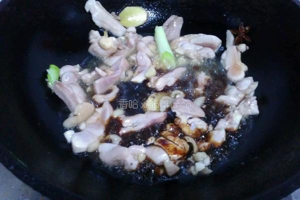 豆角炒鸡肉的做法图解6