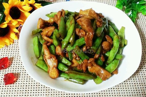 豆角炒鸡肉的做法图解13