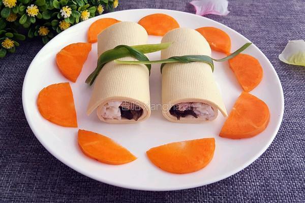 豆腐皮蟹肉卷的做法图解11