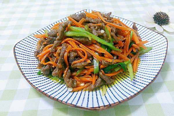 胡萝卜炒牛肉丝的做法图解10