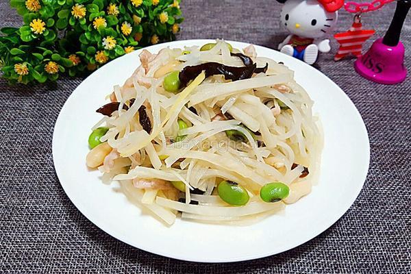 苤蓝炒肉丝的做法图解13