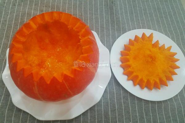 南瓜盅蒸饭的做法图解3