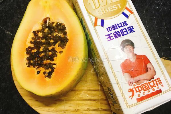 牛奶木瓜冻的做法图解1