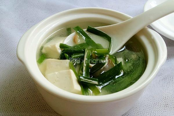 韭菜豆腐汤的做法图解8