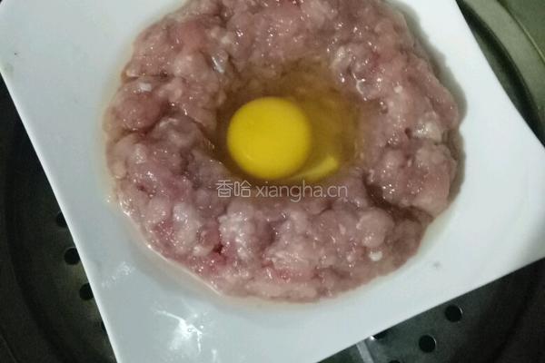 肉饼子蒸蛋的做法图解3