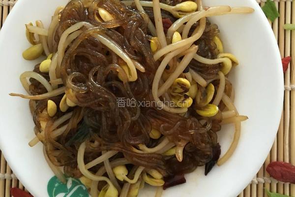 黄豆芽炒粉丝的做法图解7