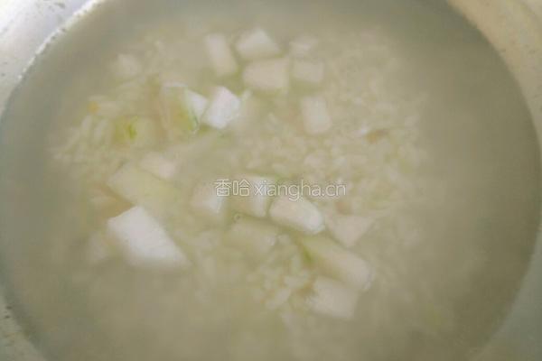 冬瓜虾仁粥的做法图解6