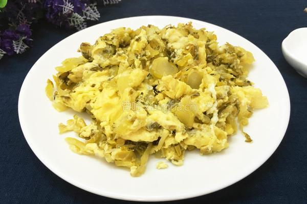 咸菜炒鸡蛋的做法图解8