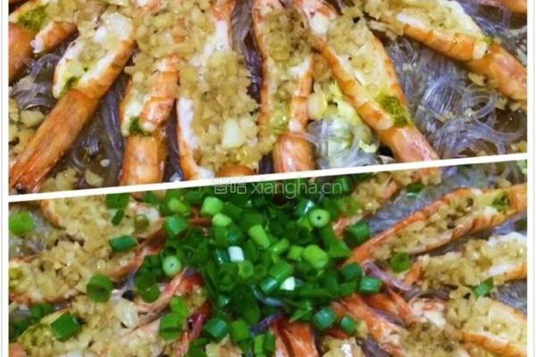 蒜蓉粉丝娃娃菜蒸开边虾的做法图解14